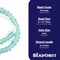 The Bead Chest Clear Marine Recycled Glass Beads 11mm Rondelle – Sea Glass Green Disk, Large Hole 23-Inch Strand, Handmade Fair Trade from Java, Indonesia I Approximately 50 Beads